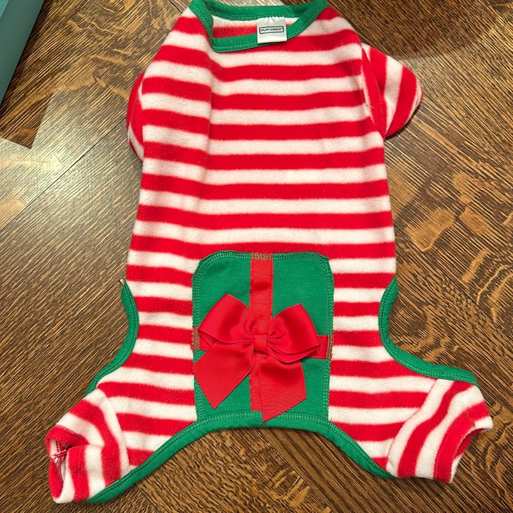 Adorable holiday dog onesie, Size Medium, by Pup Crew